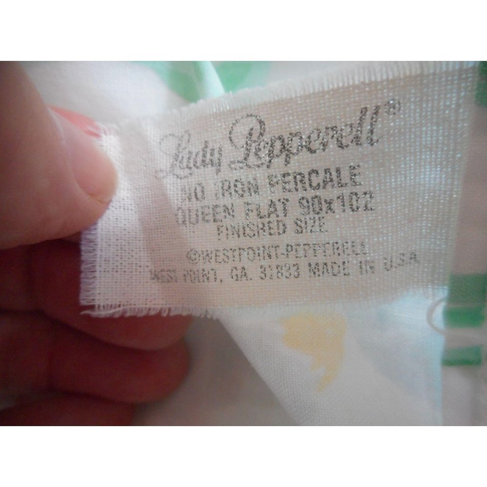 Vintage Floral Queen Flat Lady Pepperell Sheet - Picture 5 of 5